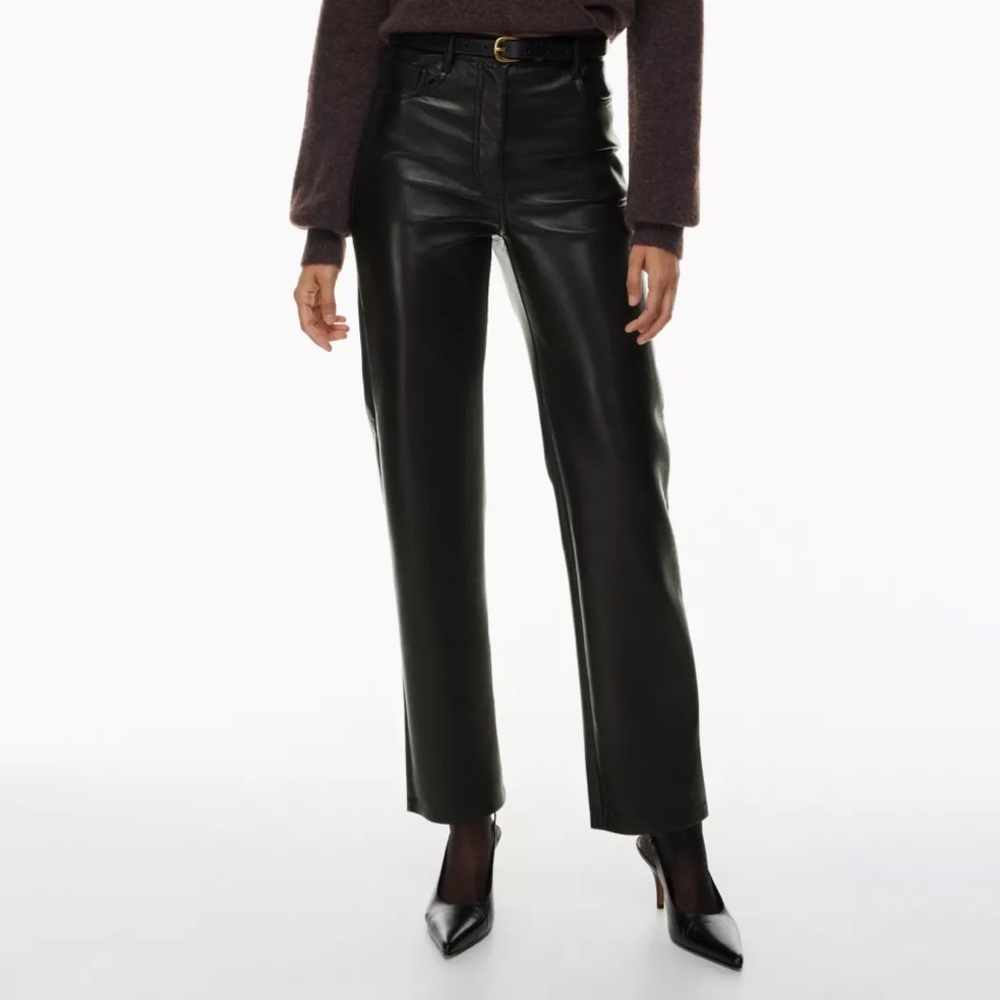 Aritzia Wilfred The Melina Pant in Black Vegan Leather